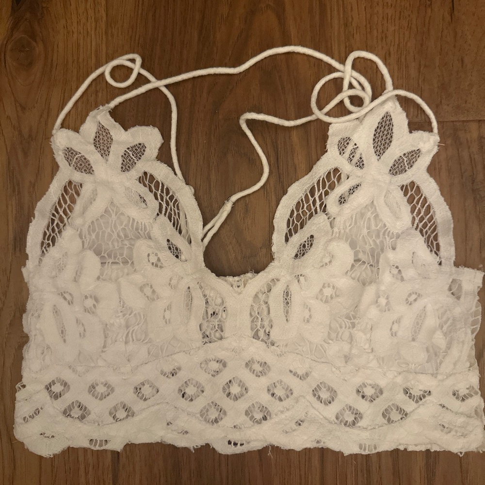 Free People White Bralette S